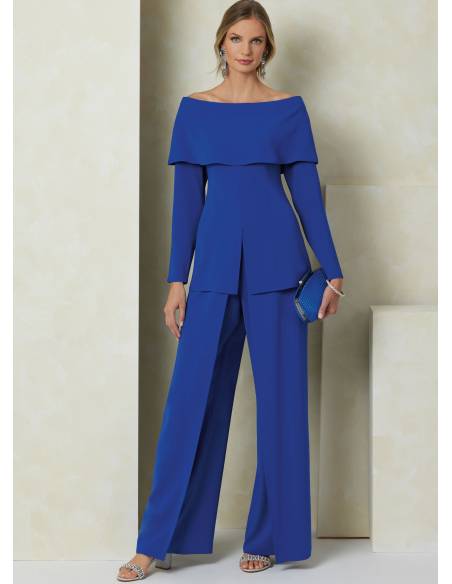 Patron Vogue 2098/Y5 (46-54) - Haut moulant à manches hors épaule et pantalon à jambes larges