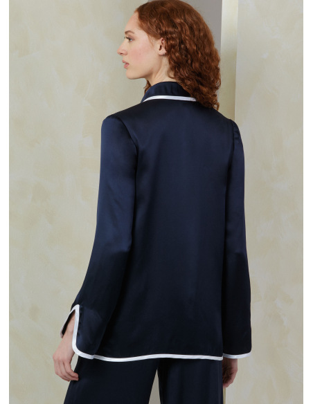 Patron Vogue 2099 (32-54) - Haut col châle à brandebourgs et pantalon évasé à attaches