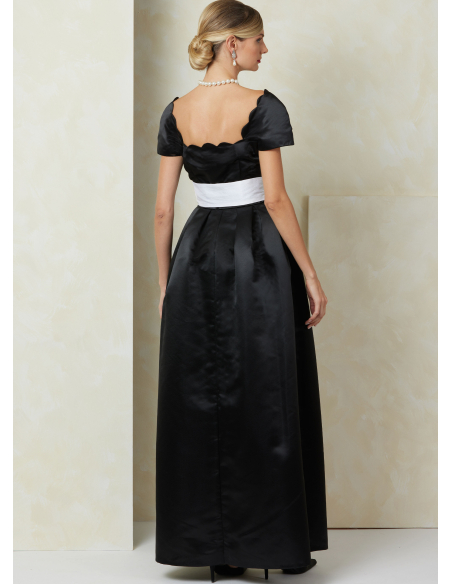 Patron Vogue 2101/U5 (44-52) - Robe vintage à encolure festonnée et ceinture-écharpe