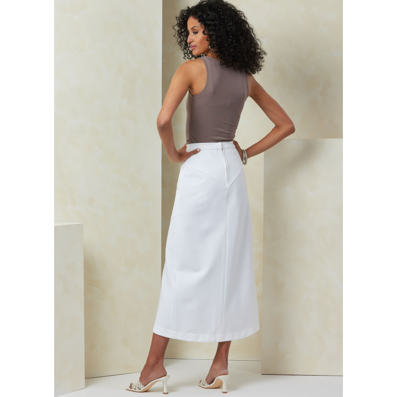 Patron Vogue 2102/H5 (34-42) - Jupe droite vintage à empiècements et fausse bande d’ourlet