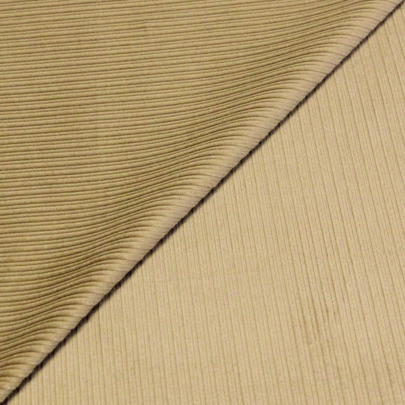 Velours côtelé 300 raies à côtes irrégulières coton & élasthanne - Sand