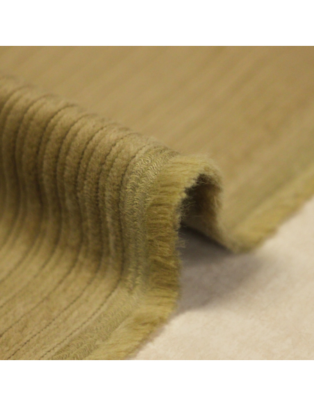 Velours côtelé 300 raies à côtes irrégulières coton & élasthanne - Sand