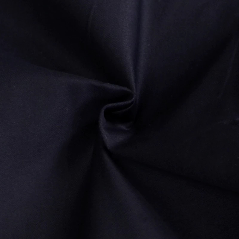 Satin coton & élasthanne - Bleu nuit