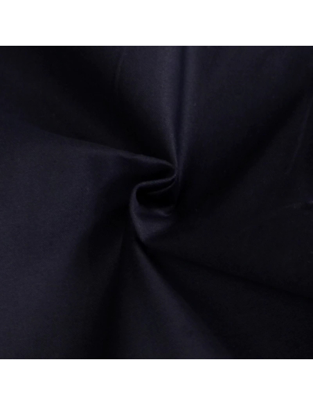Satin coton & élasthanne - Bleu nuit