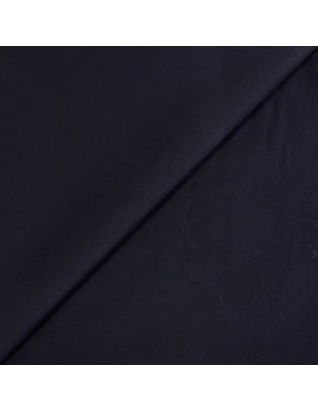 Satin coton & élasthanne - Bleu nuit