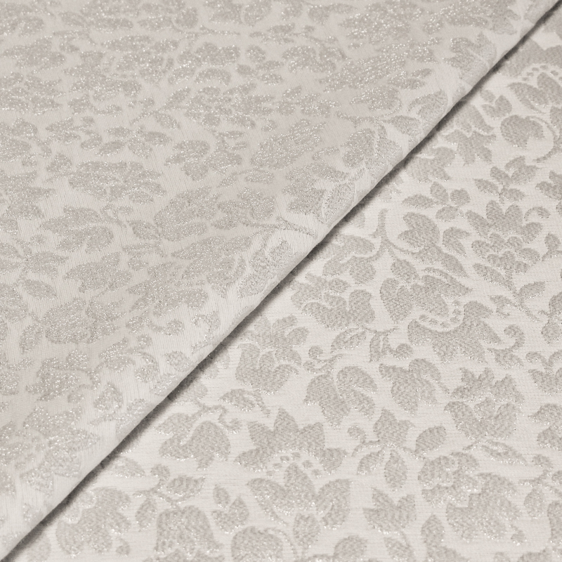 Broché - Blanc motif floral