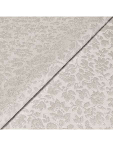 Broché - Blanc motif floral