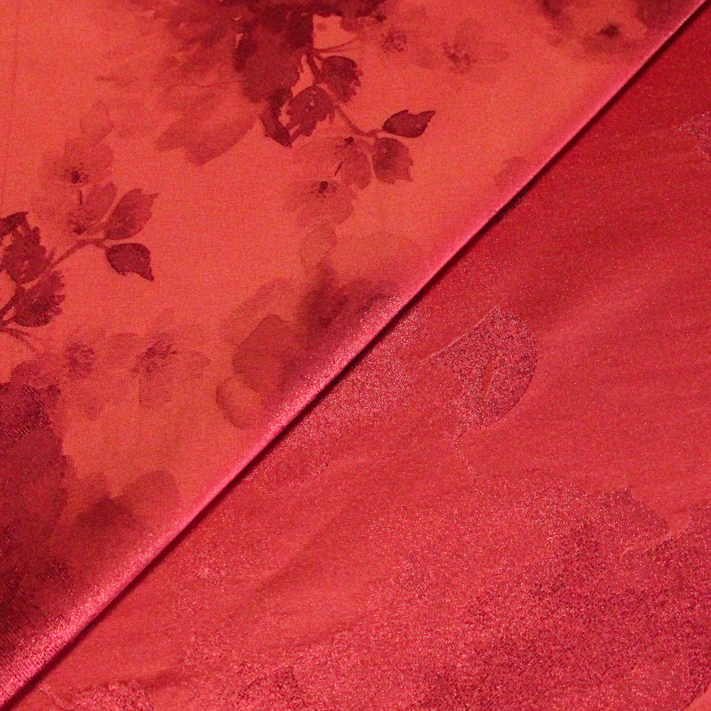 Broché - Rouge motif floral