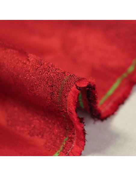 Broché - Rouge motif floral