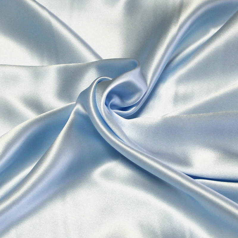 Satin 100% soie (25 mommes) - Ciel
