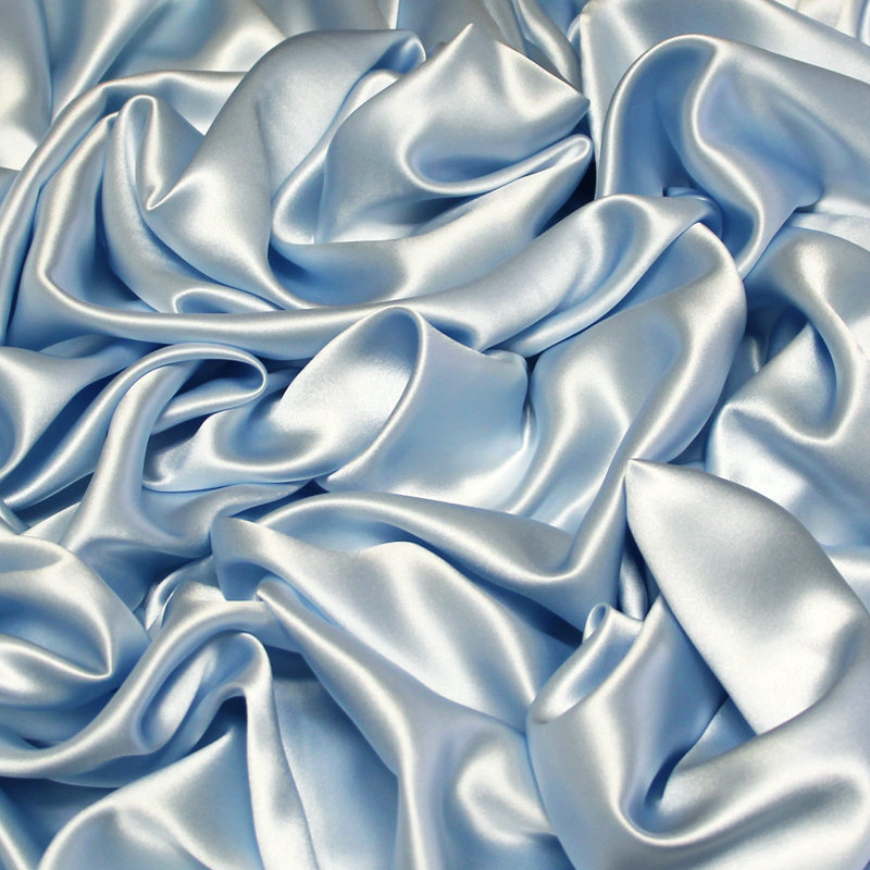 Satin 100% soie (25 mommes) - Ciel