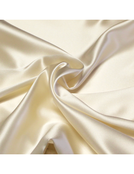 Satin 100% soie (25 mommes) - Écru