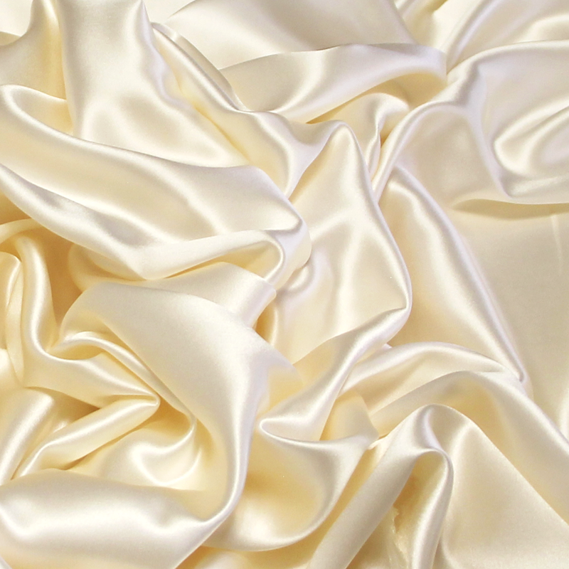 Satin 100% soie (25 mommes) - Écru