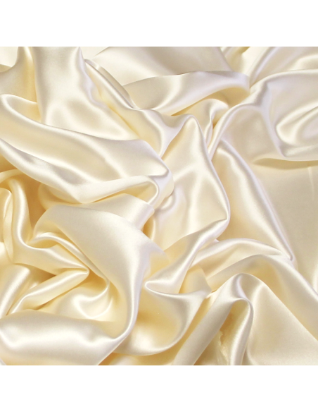 Satin 100% soie (25 mommes) - Écru
