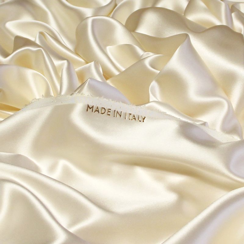 Satin 100% soie (25 mommes) - Écru
