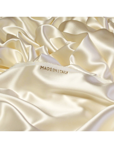 Satin 100% soie (25 mommes) - Écru