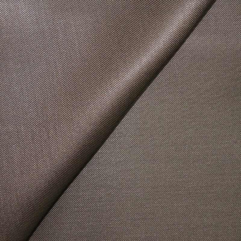 Tissu Sergé de Bambou marron