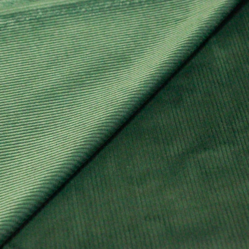 Velours côtelé 300 raies coton, modal & élasthanne - Vert