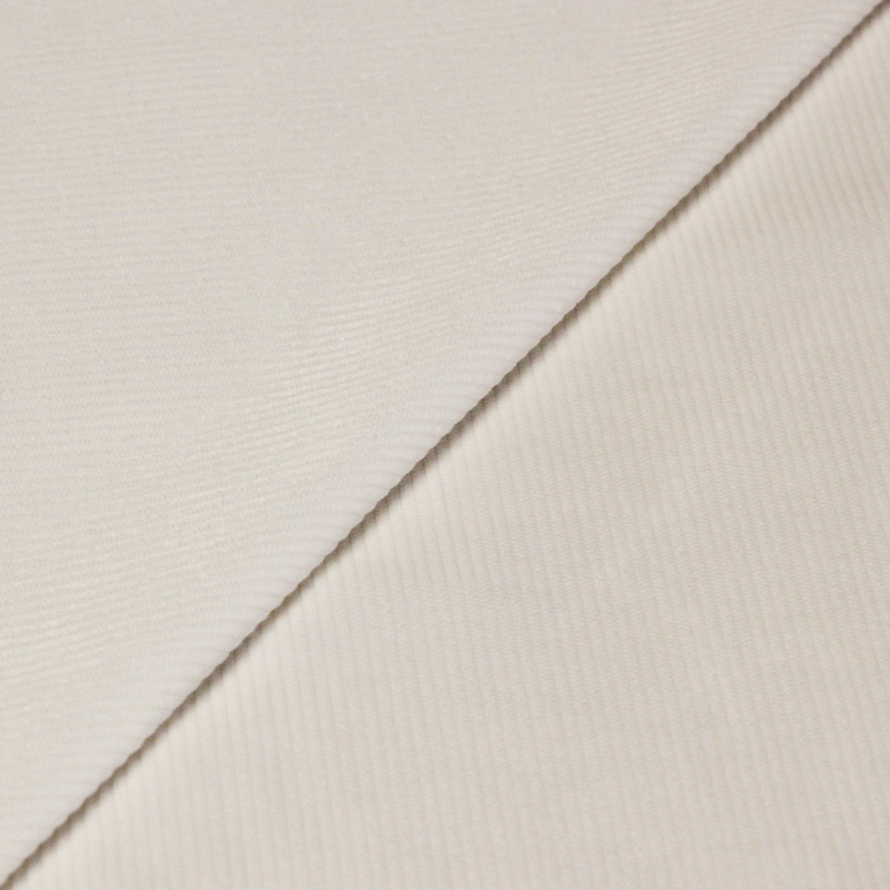 Velours côtelé 300 raies coton, modal & élasthanne - Blanc cassé