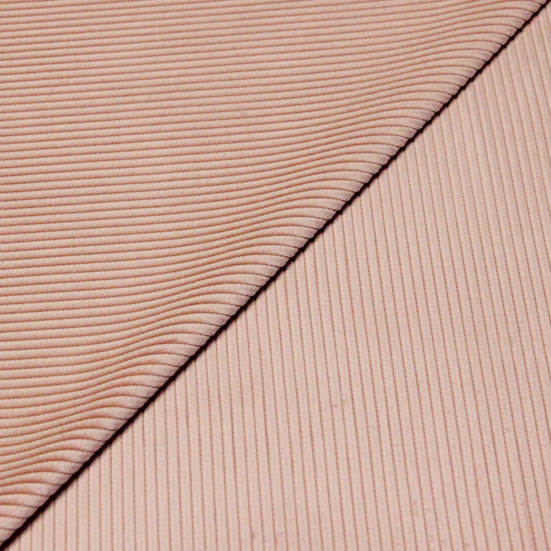 Velours côtelé Jumbo 100% coton GOTS - Rose clair