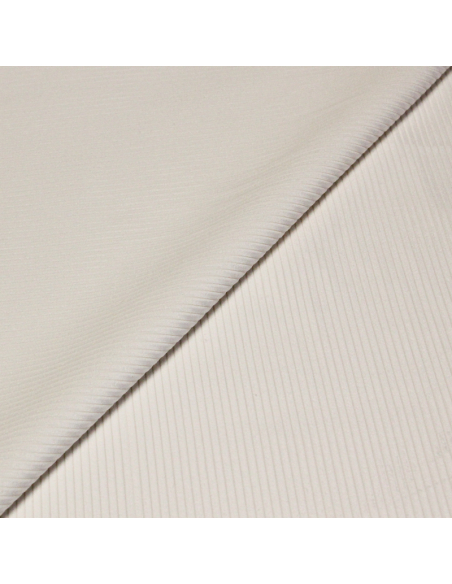 Velours côtelé Jumbo 100% coton GOTS - Blanc cassé