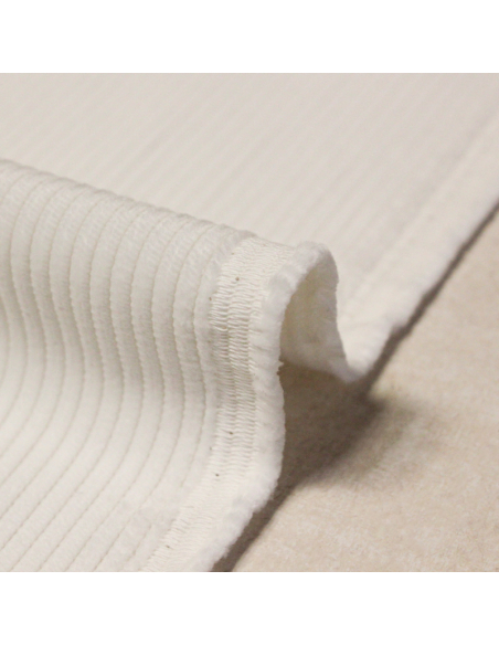Velours côtelé Jumbo 100% coton GOTS - Blanc cassé