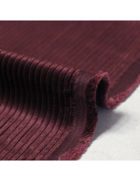 Velours côtelé Jumbo coton & modal - Bordeaux
