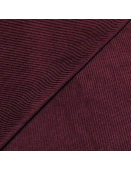 Velours côtelé 300 raies 100% coton - Lie de vin