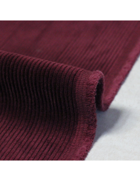 Velours côtelé 300 raies 100% coton - Lie de vin