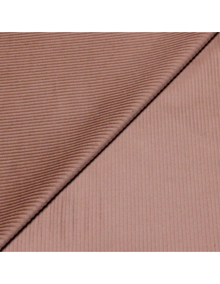 Velours côtelé 300 raies coton & élasthanne - Rose