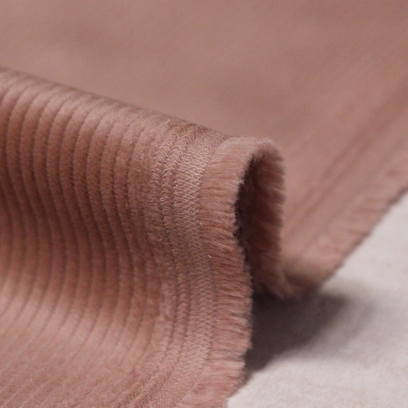 Velours côtelé 300 raies coton & élasthanne - Rose