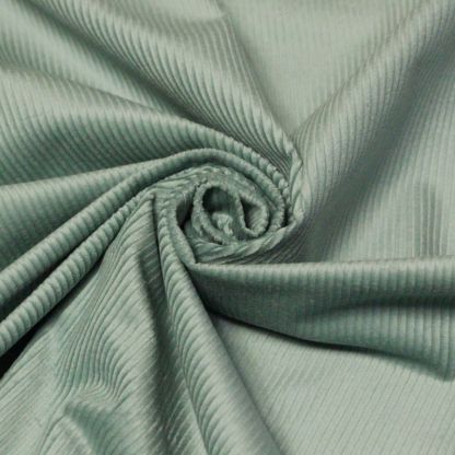 Velours côtelé 300 raies coton & élasthanne - Céladon 2