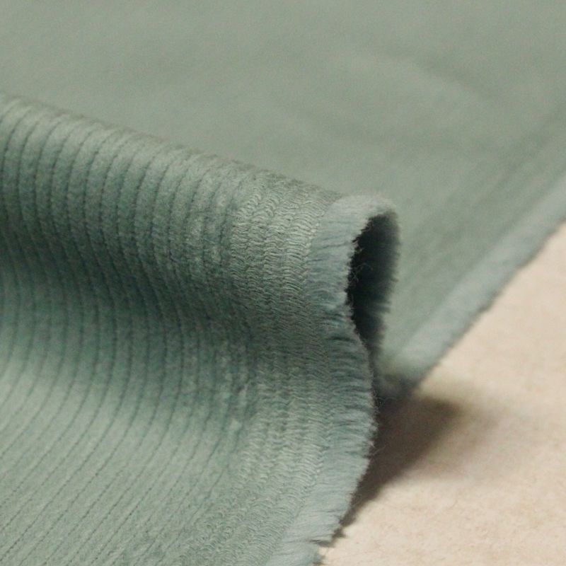Velours côtelé 300 raies coton & élasthanne - Céladon