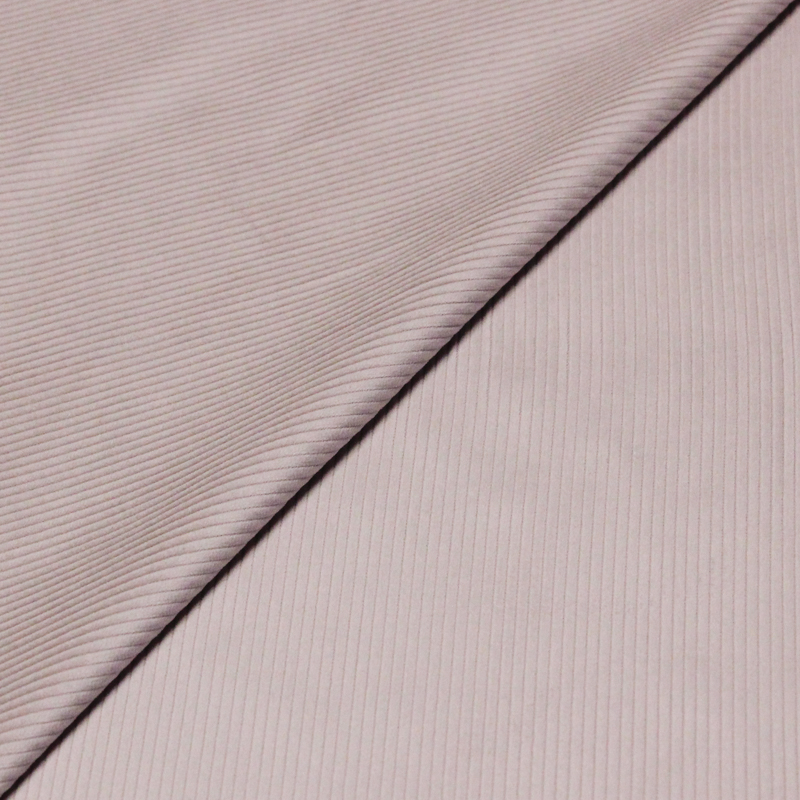 Velours côtelé 300 raies coton & élasthanne - Rose clair