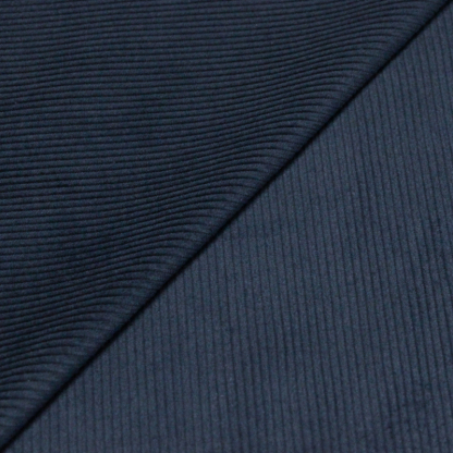 Velours côtelé 300 raies coton & élasthanne - Bleu pétrole