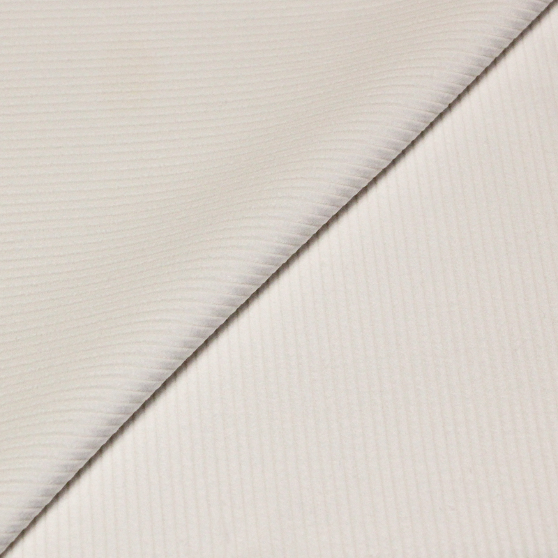 Velours côtelé 300 raies 100% coton - Blanc cassé