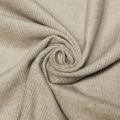 Velours côtelé 300 raies lin & coton - Ficelle 2
