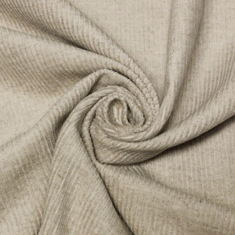 Velours côtelé 300 raies lin & coton - Ficelle
