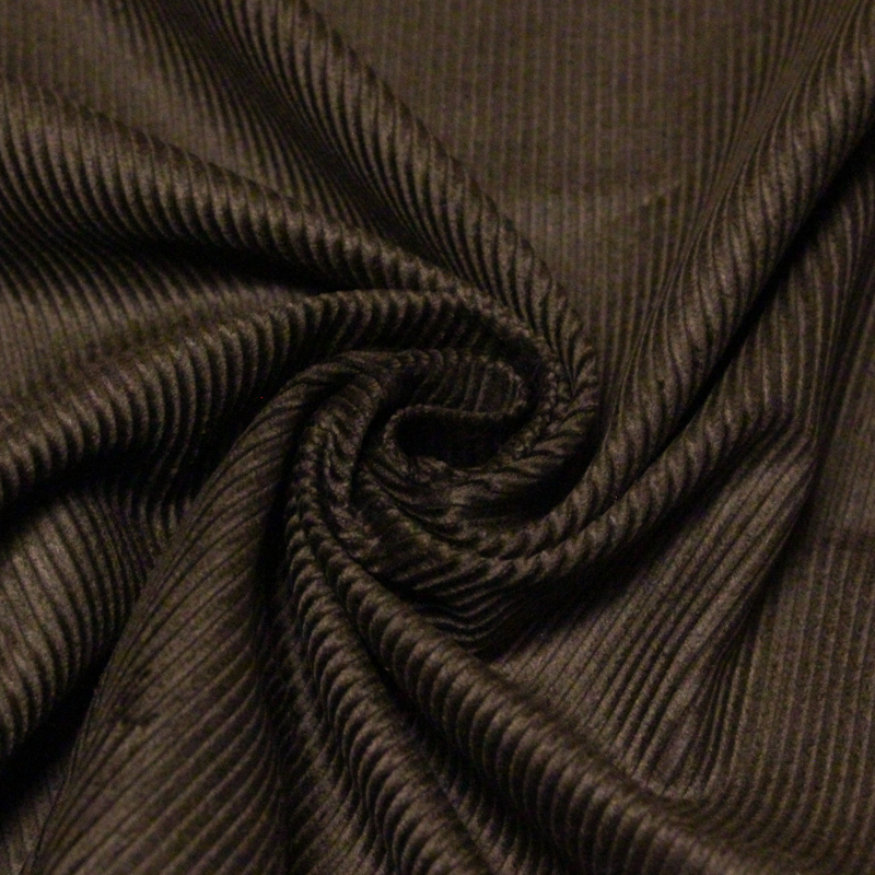 Velours côtelé 300 raies lin & coton - Marron