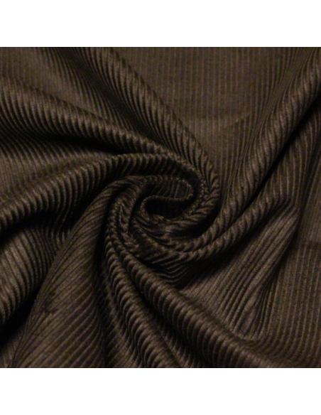 Velours côtelé 300 raies lin & coton - Marron