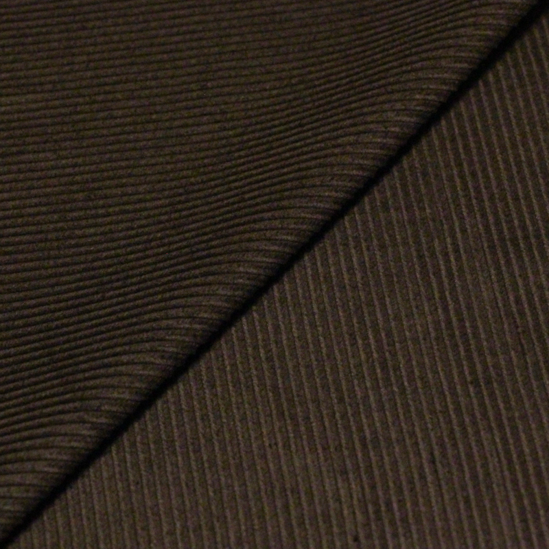 Velours côtelé 300 raies lin & coton - Marron