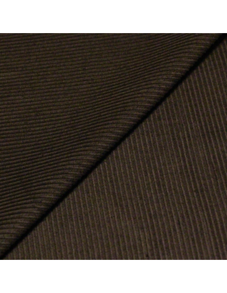 Velours côtelé 300 raies lin & coton - Marron