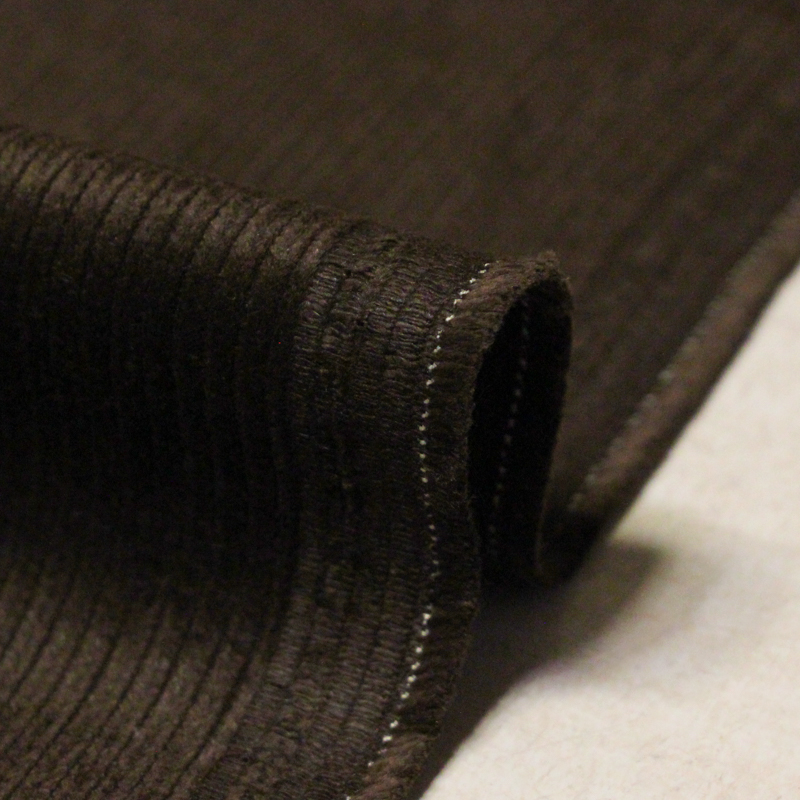 Velours côtelé 300 raies lin & coton - Marron