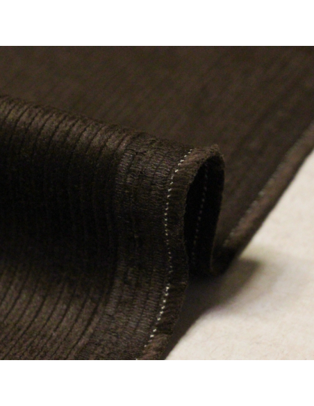 Velours côtelé 300 raies lin & coton - Marron