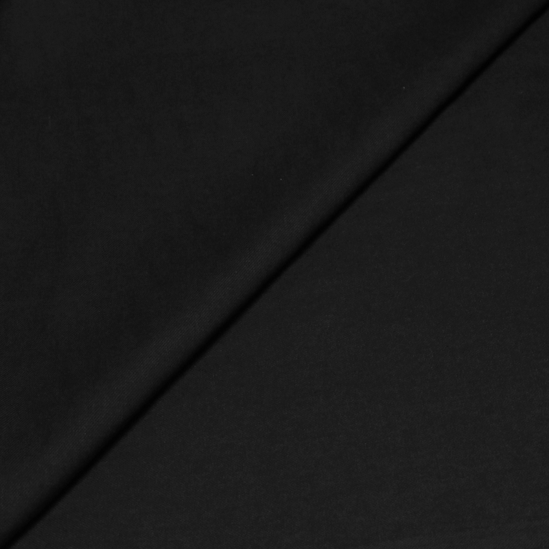 Twill lin & coton - Noir