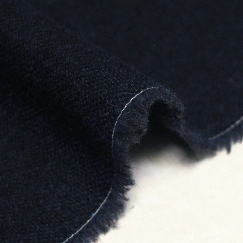 Sergé de laine foulé - Moucheté bleu