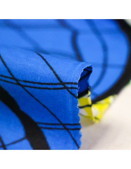 Tissu WAX 100% coton - Ondes solaires (Coupon de 2,70 mètres)