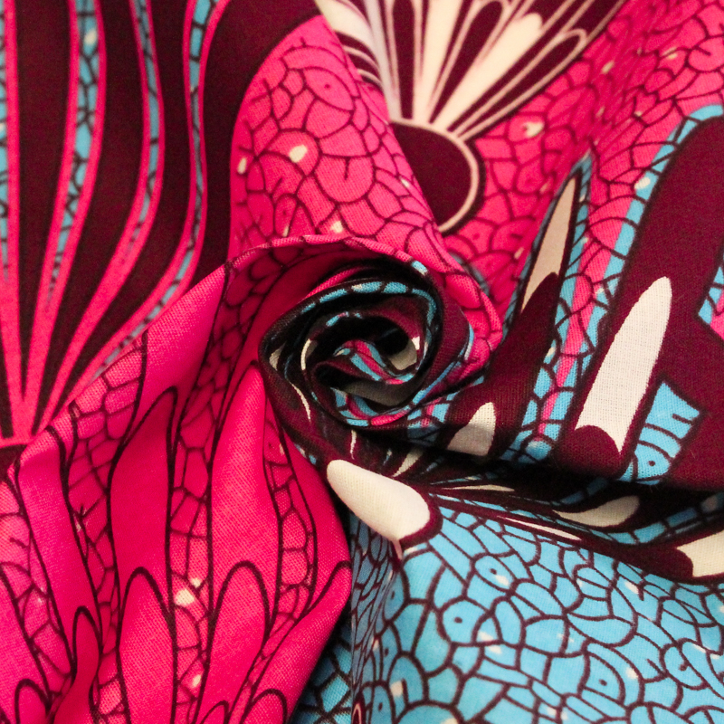 Tissu WAX 100% coton - Eventail...