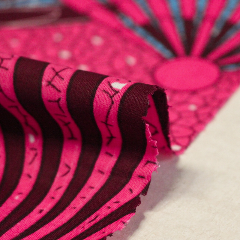 Tissu WAX 100% coton - Eventail...