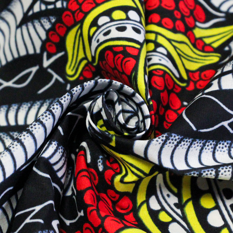 Tissu WAX 100% coton - Jardin...